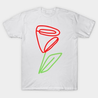 Abstract Rose T-Shirt